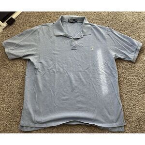 Vintage Men's‎ 3XLT 3XL Tall Polo Ralph Lauren Men's S/S Light Blu Shirt w/Logo